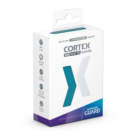 100 pochettes Cortex format Standard Bleu pétrole Matte - Ultimate Guard